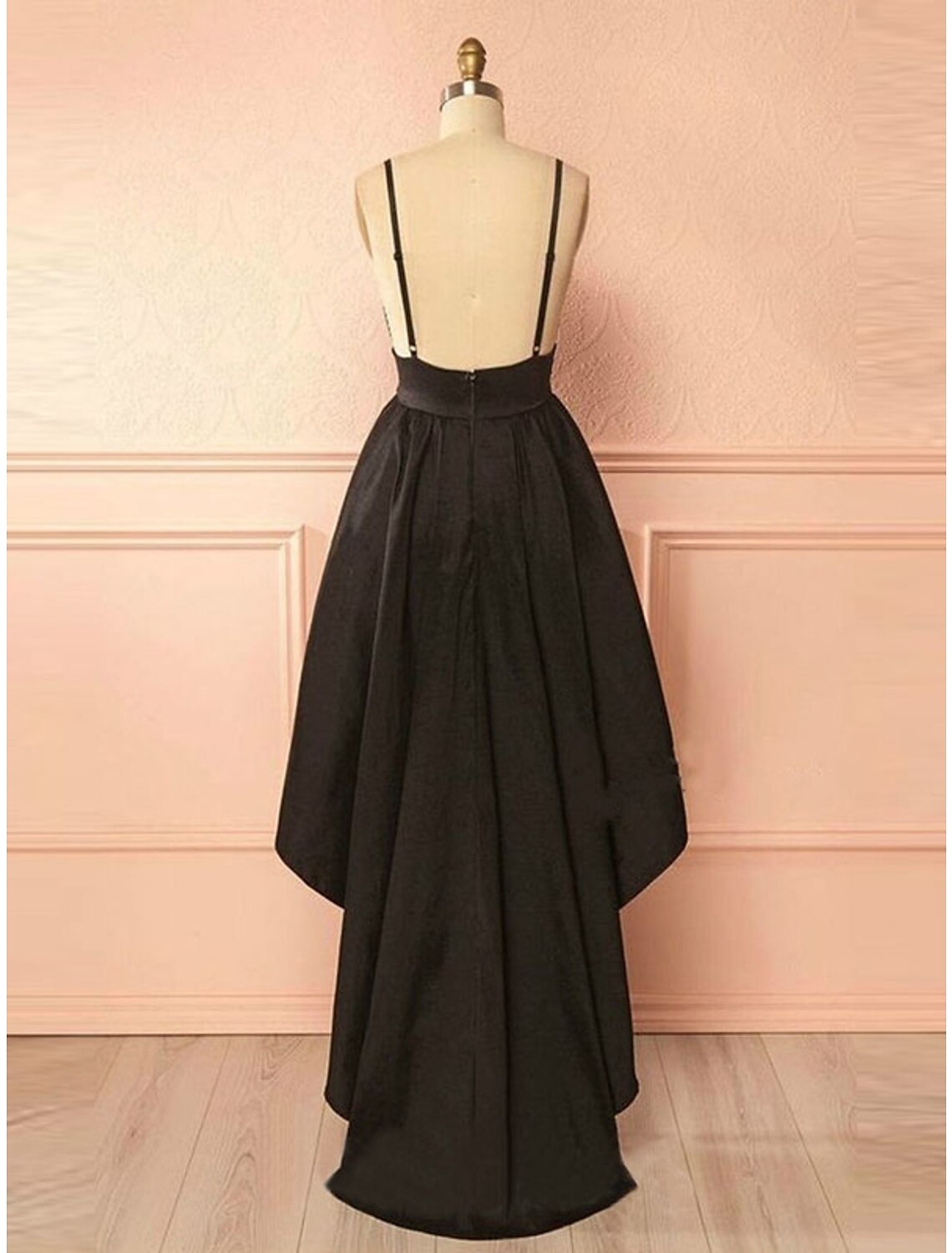 Wholesale A-Line Cocktail Dresses Party Dress Engagement Cocktail Party Asymmetrical Sleeveless V Neck Satin with Sleek