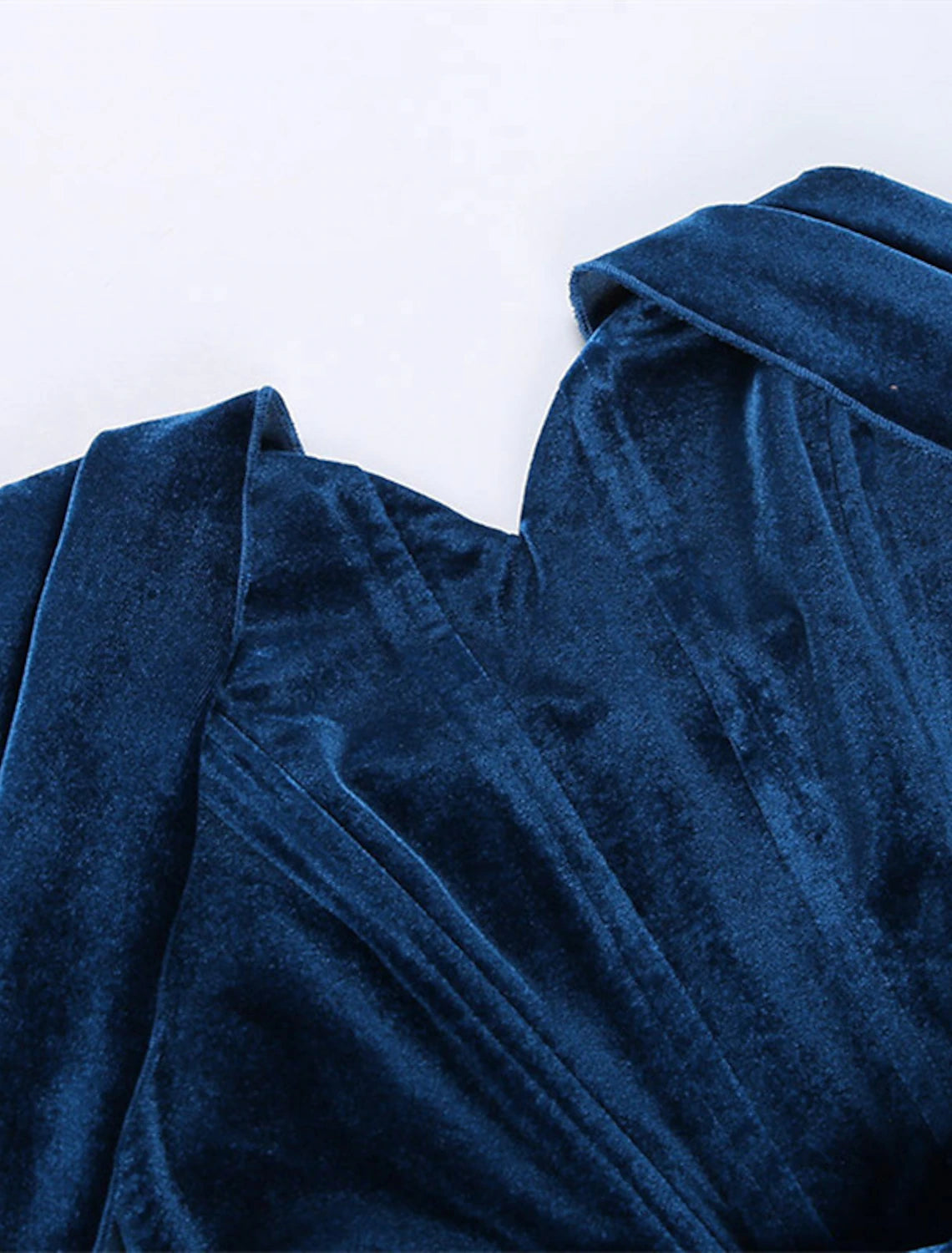 Wholesale Sheath / Column Cocktail Dresses Party Dress Cocktail Party Birthday Knee Length Short Sleeve Off Shoulder Velvet with Ruched Slit