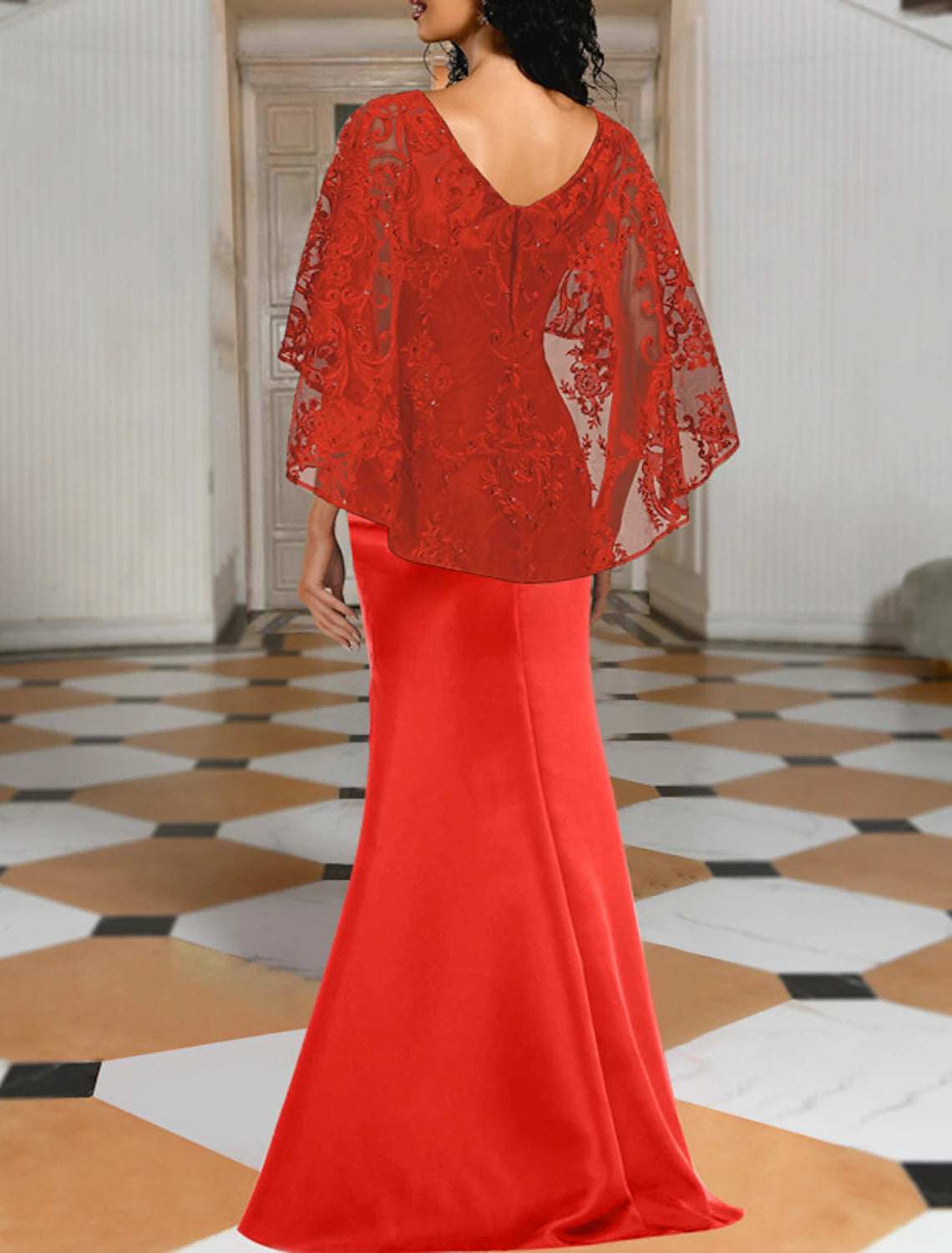 Wholesale Mermaid / Trumpet Evening Gown Sparkle & Shine Dress Formal Wedding Guest Floor Length Sleeveless Jewel Neck Charmeuse with Ruched Sequin