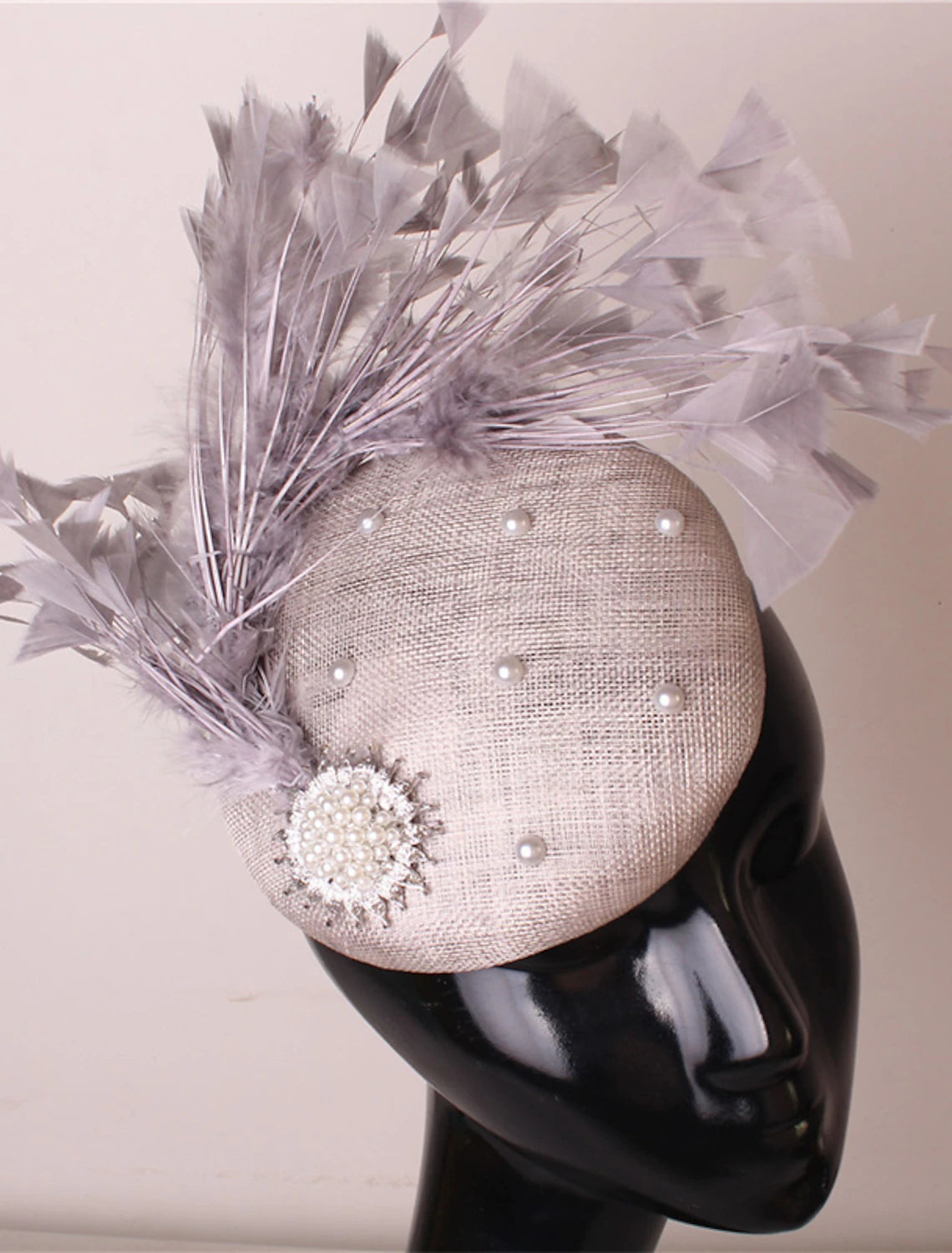 Wholesale Fascinators Hats Headpiece Flax Formal Kentucky Derby Horse Race Ladies Day Cocktail Fashion Glam Elegant With Feather Headpiece Headwear