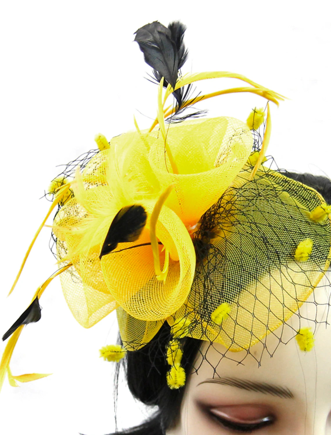 Wholesale Feather / Net Fascinators Kentucky Derby Hat / Birdcage Veils with 1 Piece Wedding / Party / Evening / Ladies Day Headpiece