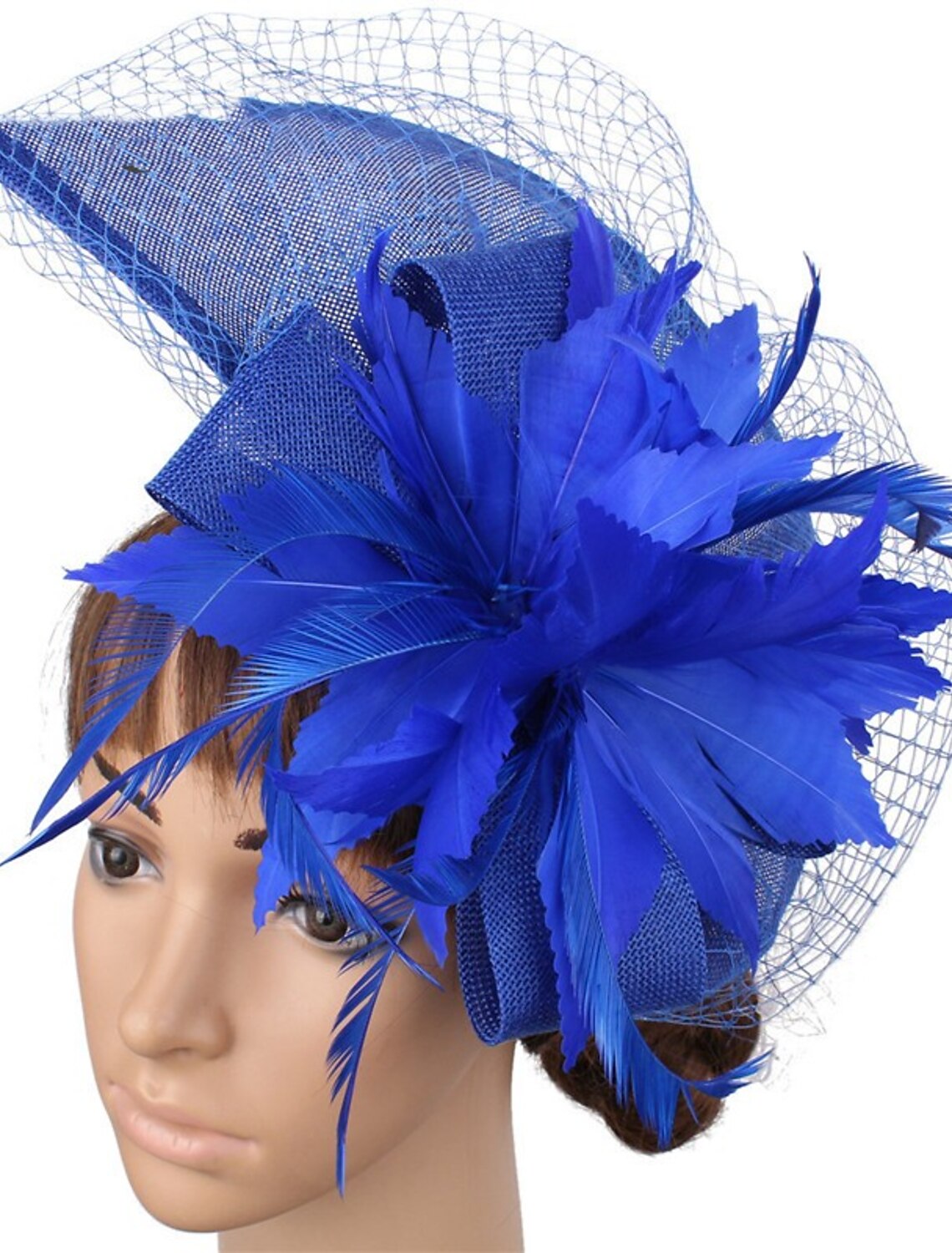 Wholesale Fascinators Hats Headpiece Sinamay Formal Kentucky Derby Horse Race Ladies Day Church Elegant Lady British With Feather Tulle Headpiece Headwear