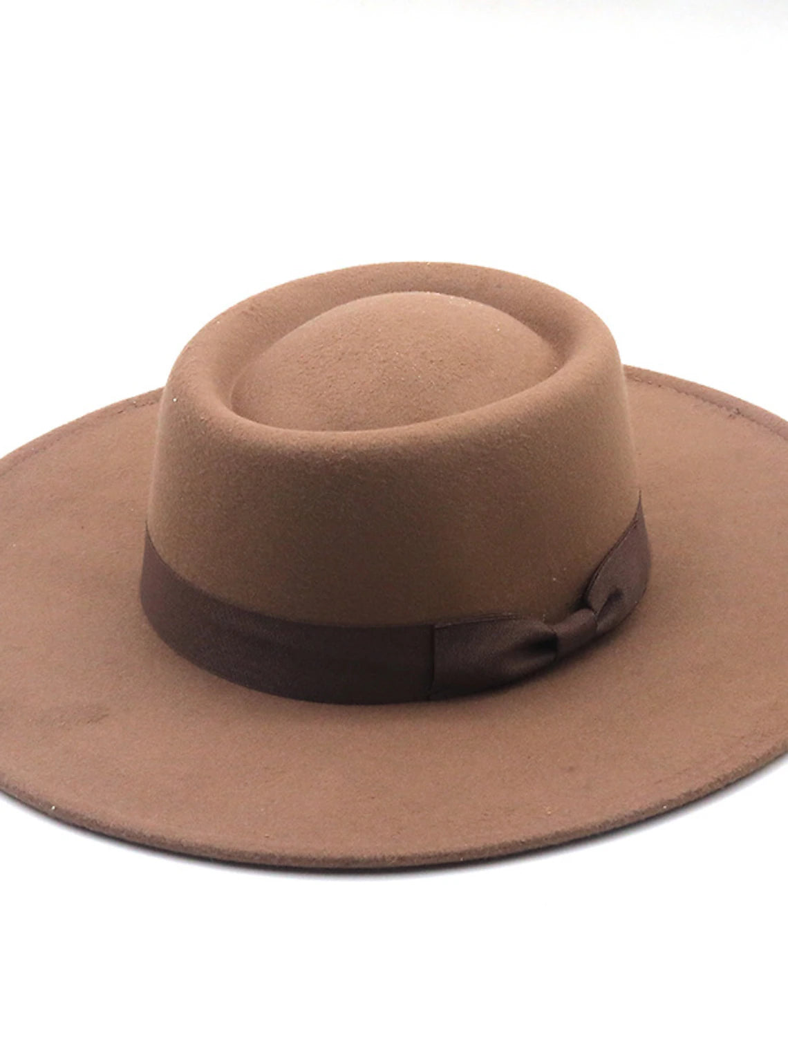 Wholesale Hats Flannel Bucket Hat Party / Evening Holiday Kentucky Derby Melbourne Cup Cocktail Simple Solid Color With Bowknot Headpiece Headwear