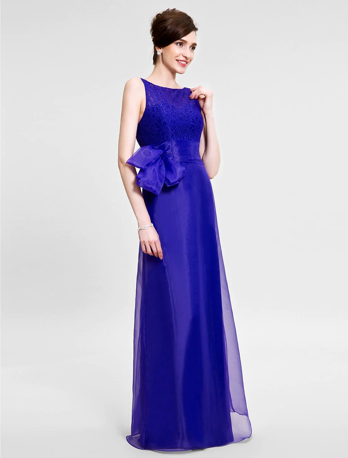 Wholesale Mermaid / Trumpet Mother of the Bride Dress Beautiful Back Bateau Neck Floor Length Sleeveless No with Lace