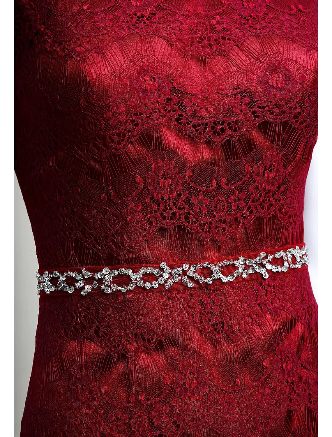 Wholesale Mermaid / Trumpet Mother of the Bride Dress Jewel Neck Ankle Length Lace Tulle Sleeveless No with Lace Crystals