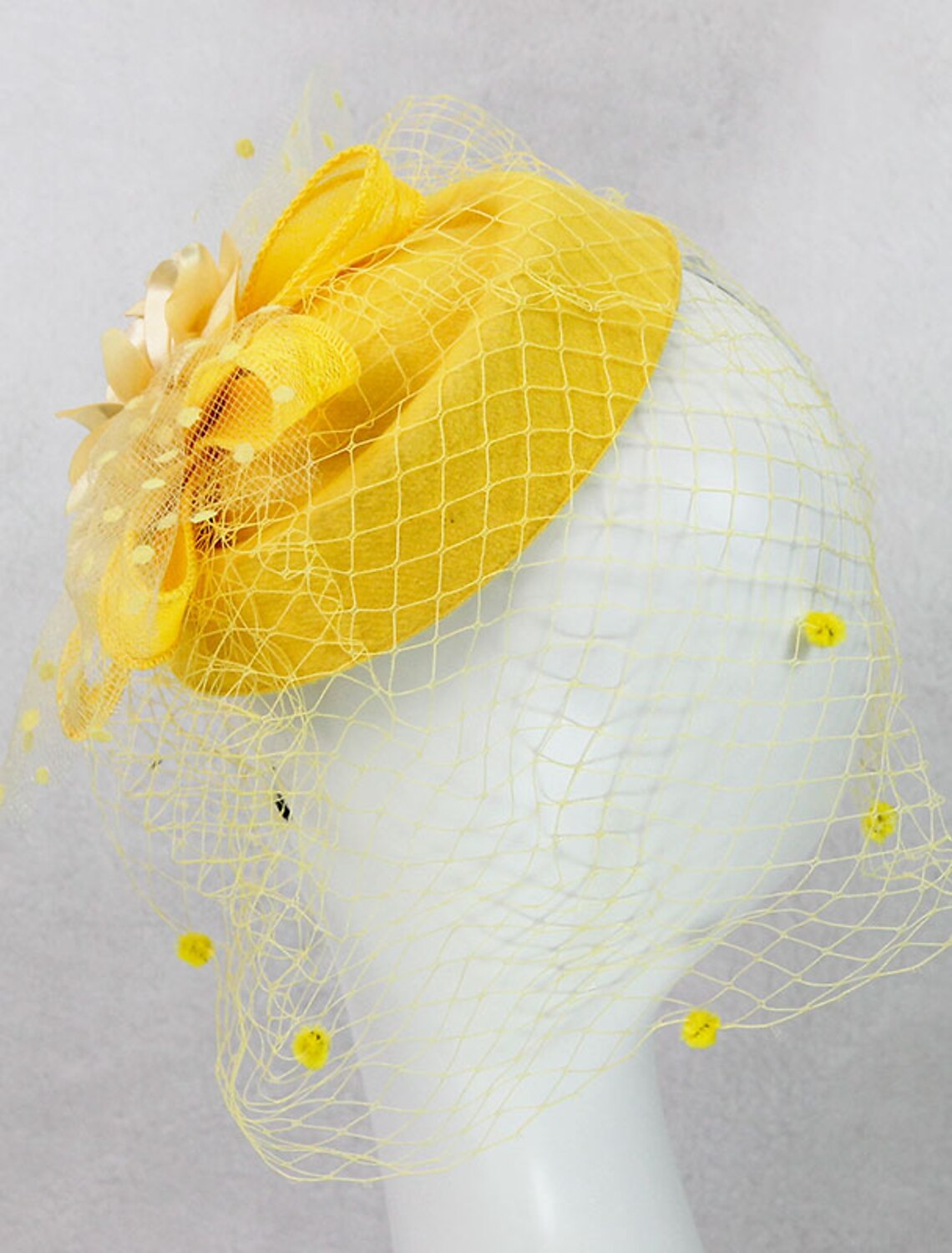 Wholesale Fascinators Kentucky Derby Hat Headwear Headpiece Net Veil Hat Wedding Ladies Day Cocktail Royal Astcot With Cap Floral Headpiece Headwear