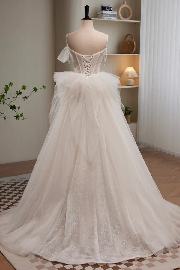 Wholesale Lovely Spaghetti Strap Lace Long Prom Dress A-Line Evening Dress