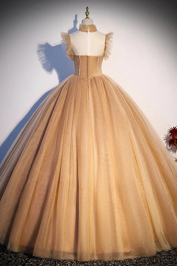 Wholesale Lovely Tulle Long Formal Dress A-Line Evening Dress with Corset