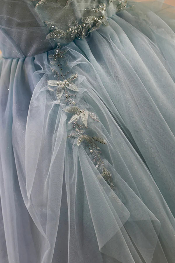 Wholesale Light Green Sweetheart Sequins Tulle Party Dress Green Homecoming Dress