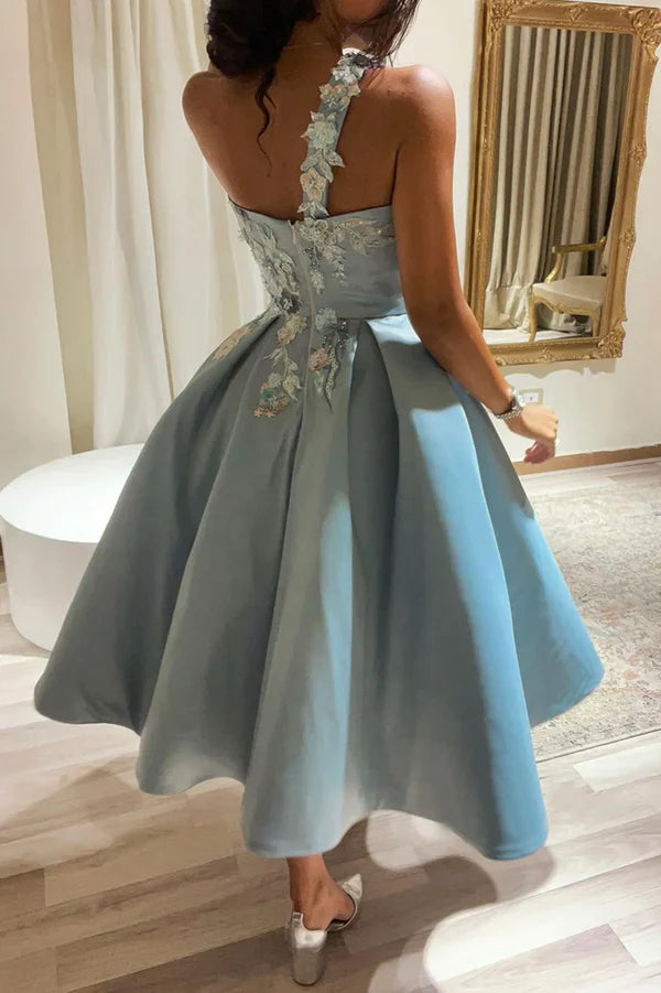 Wholesale Lovely Lace One Shoulder Short Prom Dress A-Line Party Dress