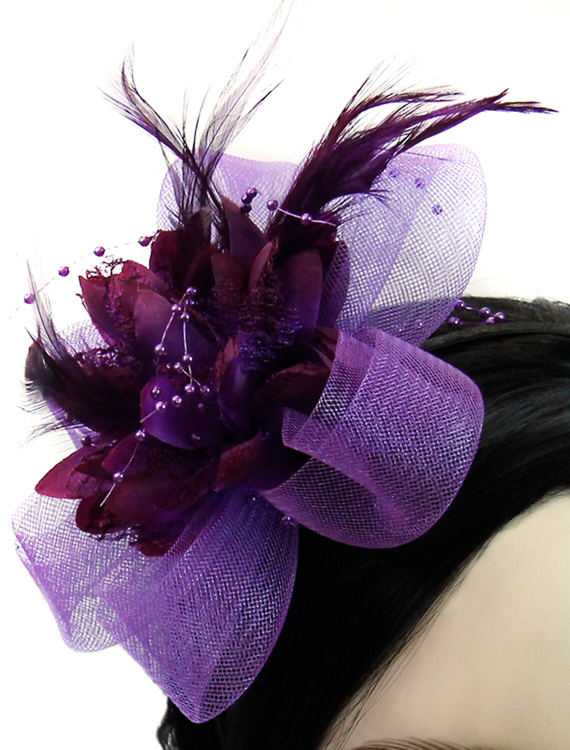 Wholesale Tulle / Feather / Net Headbands / Fascinators / Hats with 1 Piece Wedding / Special Occasion / Tea Party Headpiece