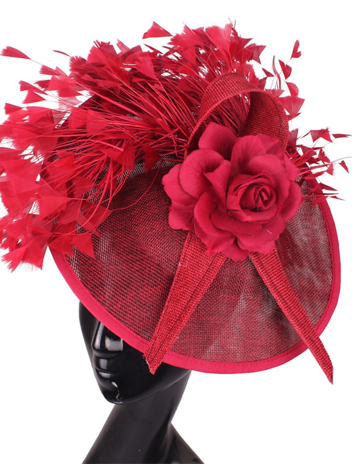 Wholesale Fascinators Sinamay Wedding Kentucky Derby Cocktail Retro Bridal With Feather Floral Headpiece Headwear