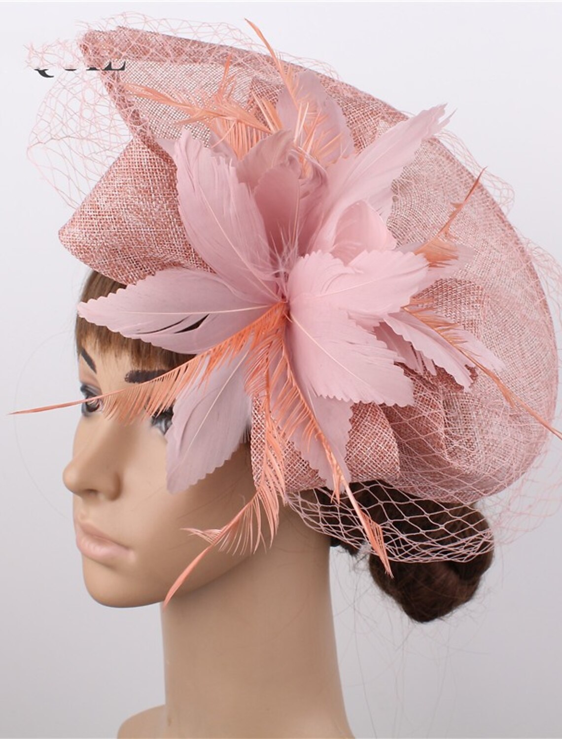 Wholesale Fascinators Hats Headpiece Sinamay Formal Kentucky Derby Horse Race Ladies Day Church Elegant Lady British With Feather Tulle Headpiece Headwear