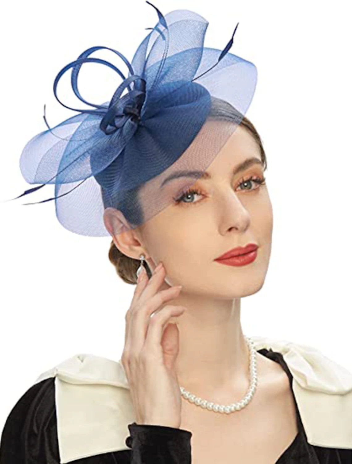 Wholesale Fascinators Feathers Pillbox Hat Wedding Kentucky Derby Melbourne Cup Cocktail Royal Astcot Flower Elegant With Pure Color Headpiece Headwear