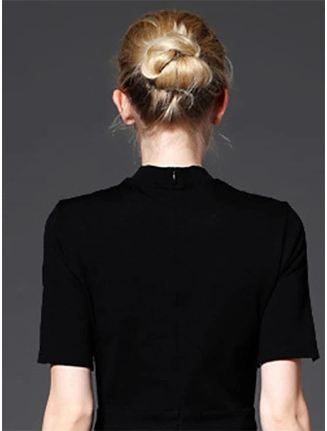 Wholesale A-Line Wedding Guest Dresses Minimalist Dress Party Dress Wedding Party Tea Length Short Sleeve High Neck Stretch Satin with Pleats Pure Color