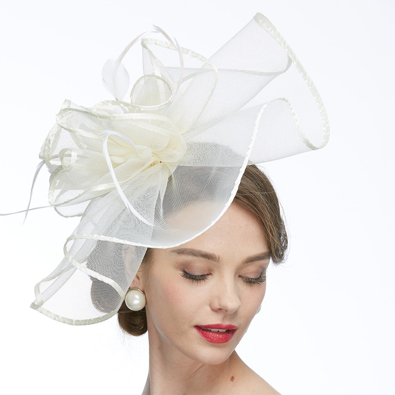 Wholesale Net Kentucky Derby Hat / Fascinators / Hats with 1 Piece Wedding / Special Occasion / Tea Party Headpiece