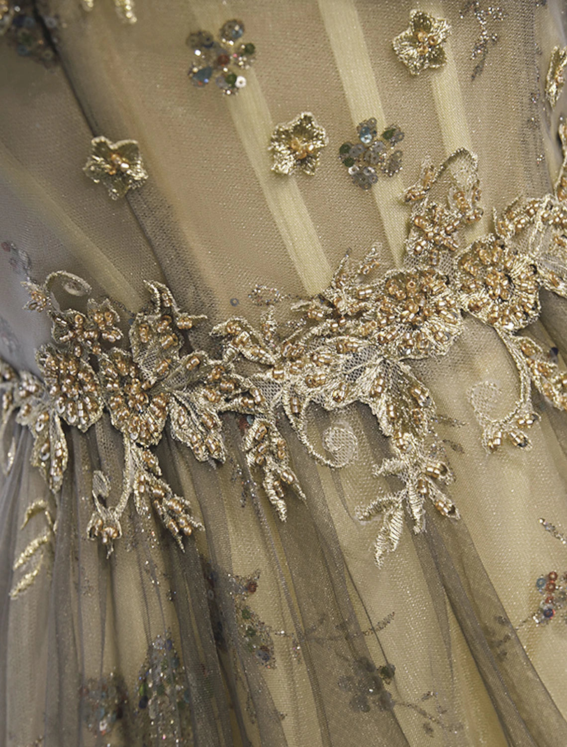 Wholesale A-Line Evening Gown Floral Dress Wedding Guest Engagement Floor Length Short Sleeve Illusion Neck Tulle with Pleats