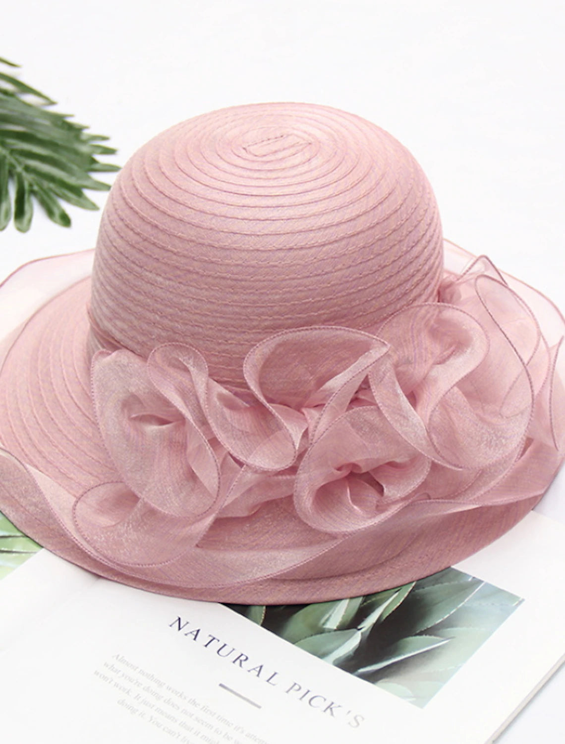 Wholesale Hats Net Sun Hat Casual Holiday Valentine's Day Valentine Melbourne Cup Fashion With Flower Headpiece Headwear