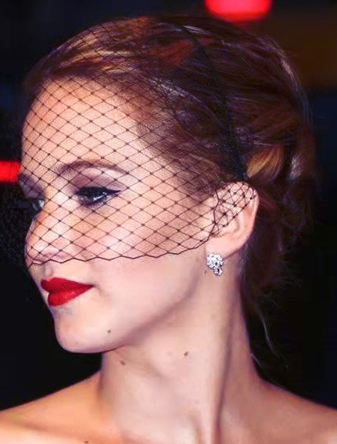 Wholesale One-tier Simple / Vintage Wedding Veil Blusher Veils / Birdcage Veils with Pure Color 15.75 in (40cm) Tulle