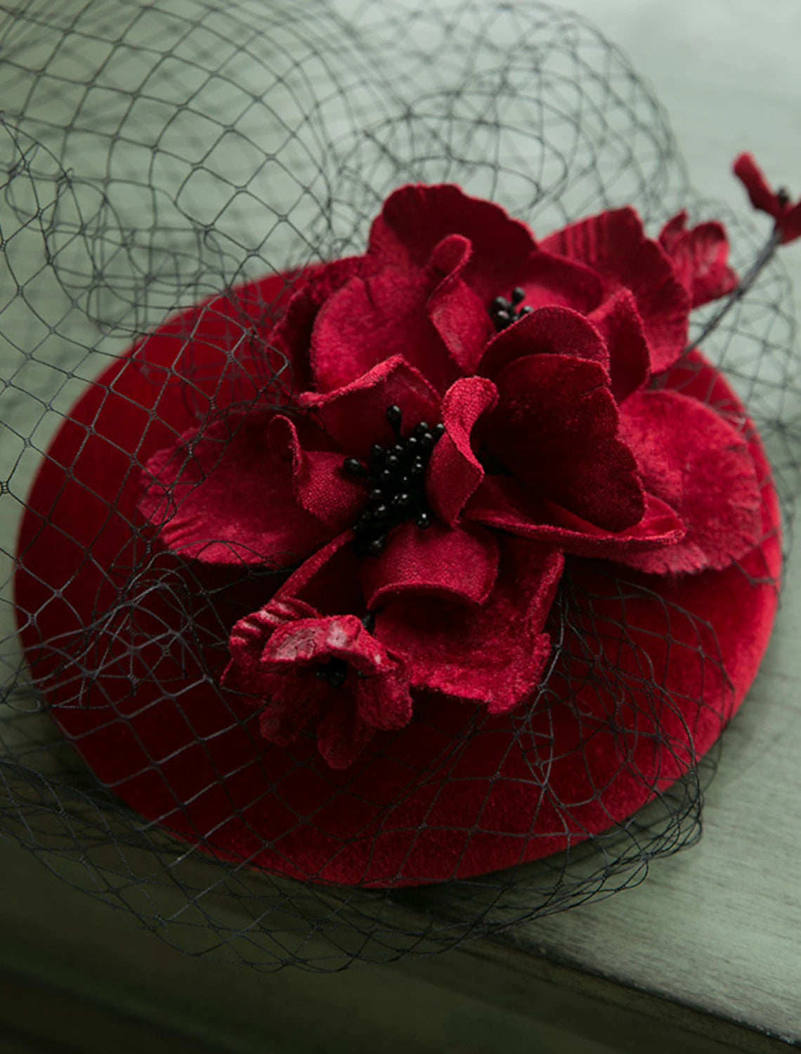 Wholesale Fascinators Kentucky Derby Hat Velour Bucket Fall Wedding Hat Pillbox Hat Horse Race Ladies Day Melbourne Cup Cocktail Royal Astcot Flower Elegant With Floral Tulle Headpiece Headwear