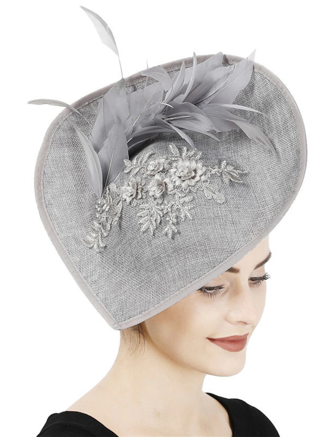 Wholesale Fascinators Hats Headpiece Sinamay Formal Wedding Kentucky Derby Horse Race Church Glam Retro Elegant With Feather Headpiece Headwear