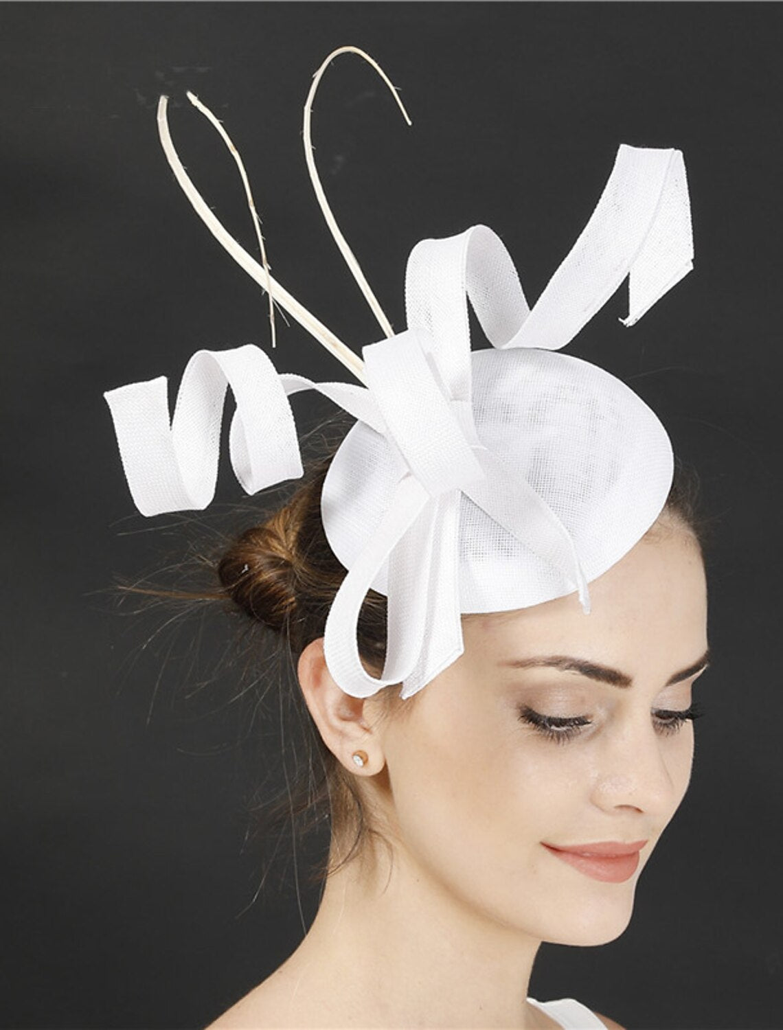 Wholesale Fascinators Faux Linen Wedding Kentucky Derby Cocktail Royal Astcot Fashion Vintage With Bowknot Headpiece Headwear
