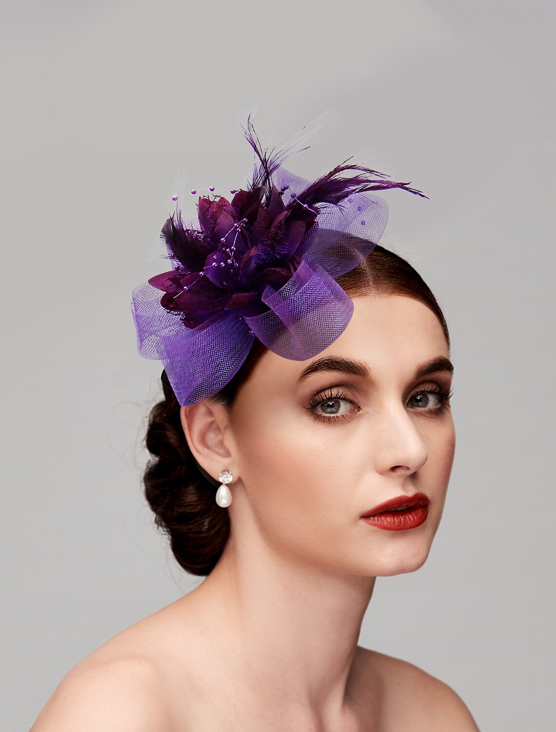 Wholesale Tulle / Feather / Net Headbands / Fascinators / Hats with 1 Piece Wedding / Special Occasion / Tea Party Headpiece