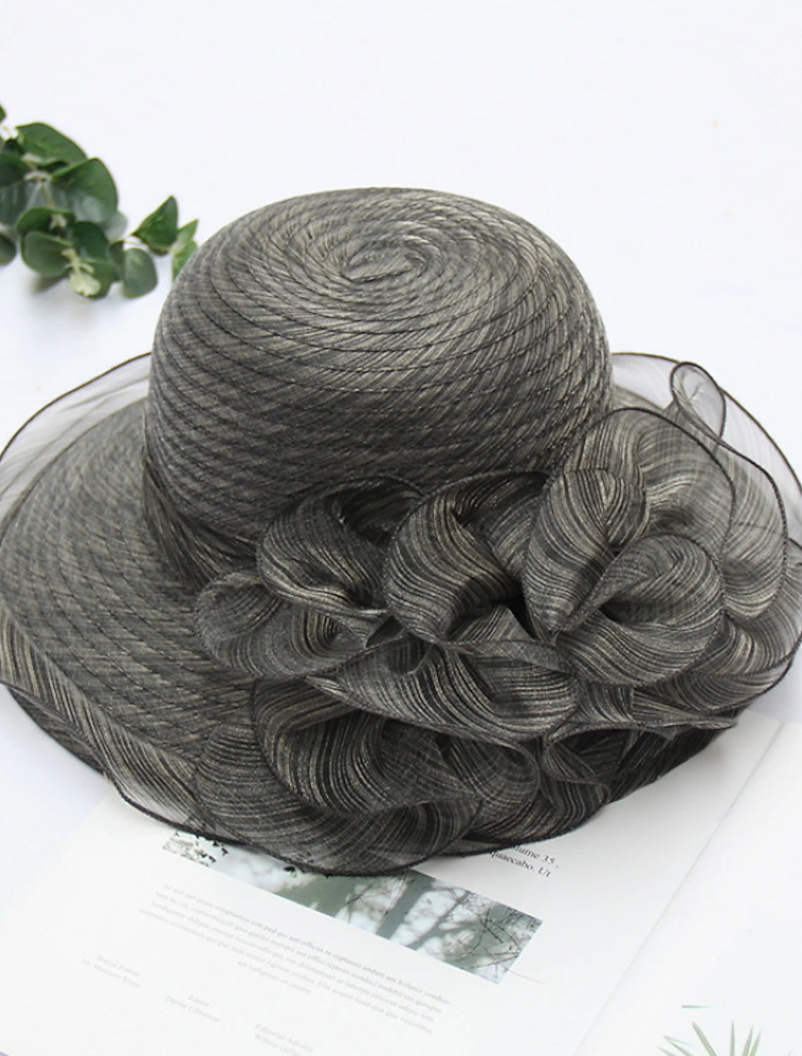 Wholesale Hats Net Sun Hat Casual Holiday Valentine's Day Valentine Melbourne Cup Fashion With Flower Headpiece Headwear