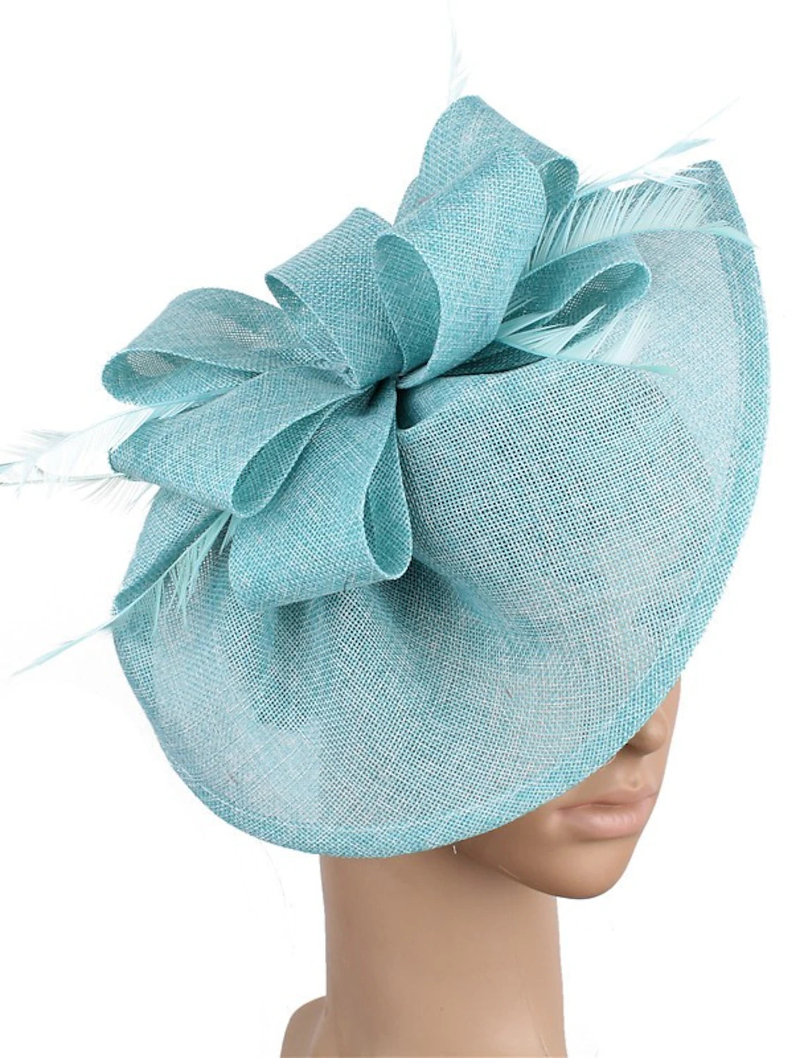 Wholesale Fascinators Faux Linen Kentucky Derby Horse Race Cocktail Royal Astcot Retro Elegant With Feather Bowknot Headpiece Headwear