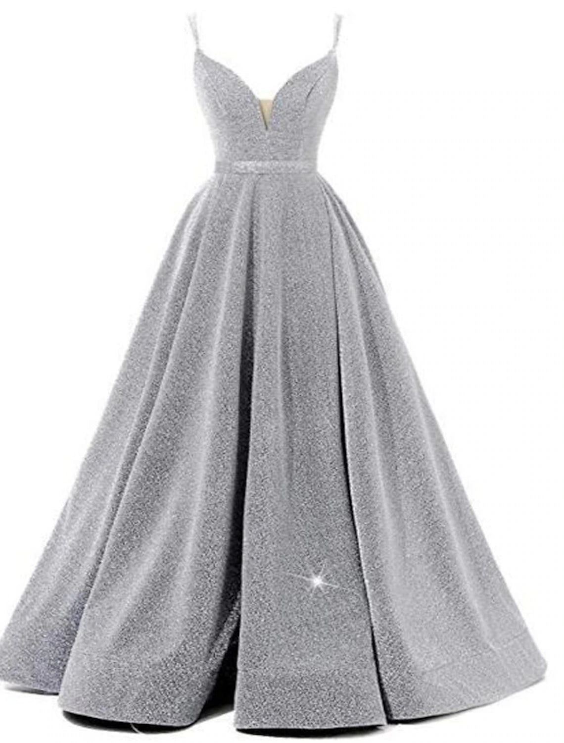 Wholesale  A-Line Beautiful Back Sexy Wedding Guest Formal Evening Birthday Dress Spaghetti Strap Sleeveless Floor Length Sequined with Pleats Sequin