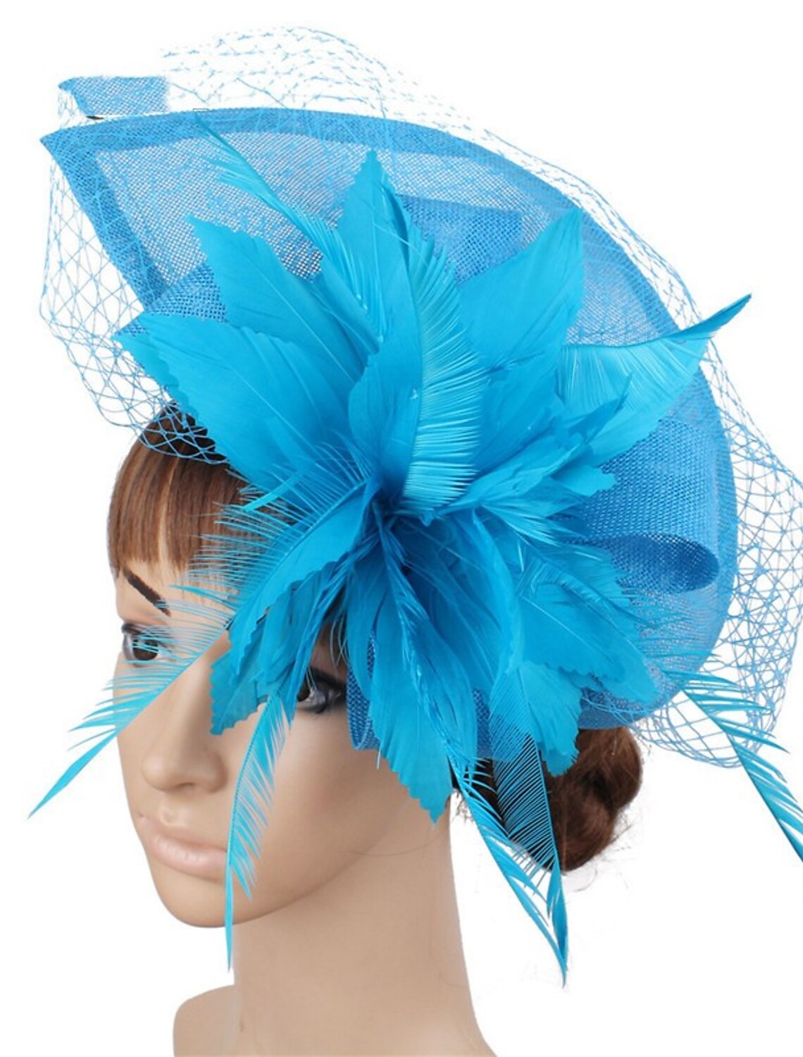 Wholesale Fascinators Hats Headpiece Sinamay Formal Kentucky Derby Horse Race Ladies Day Church Elegant Lady British With Feather Tulle Headpiece Headwear