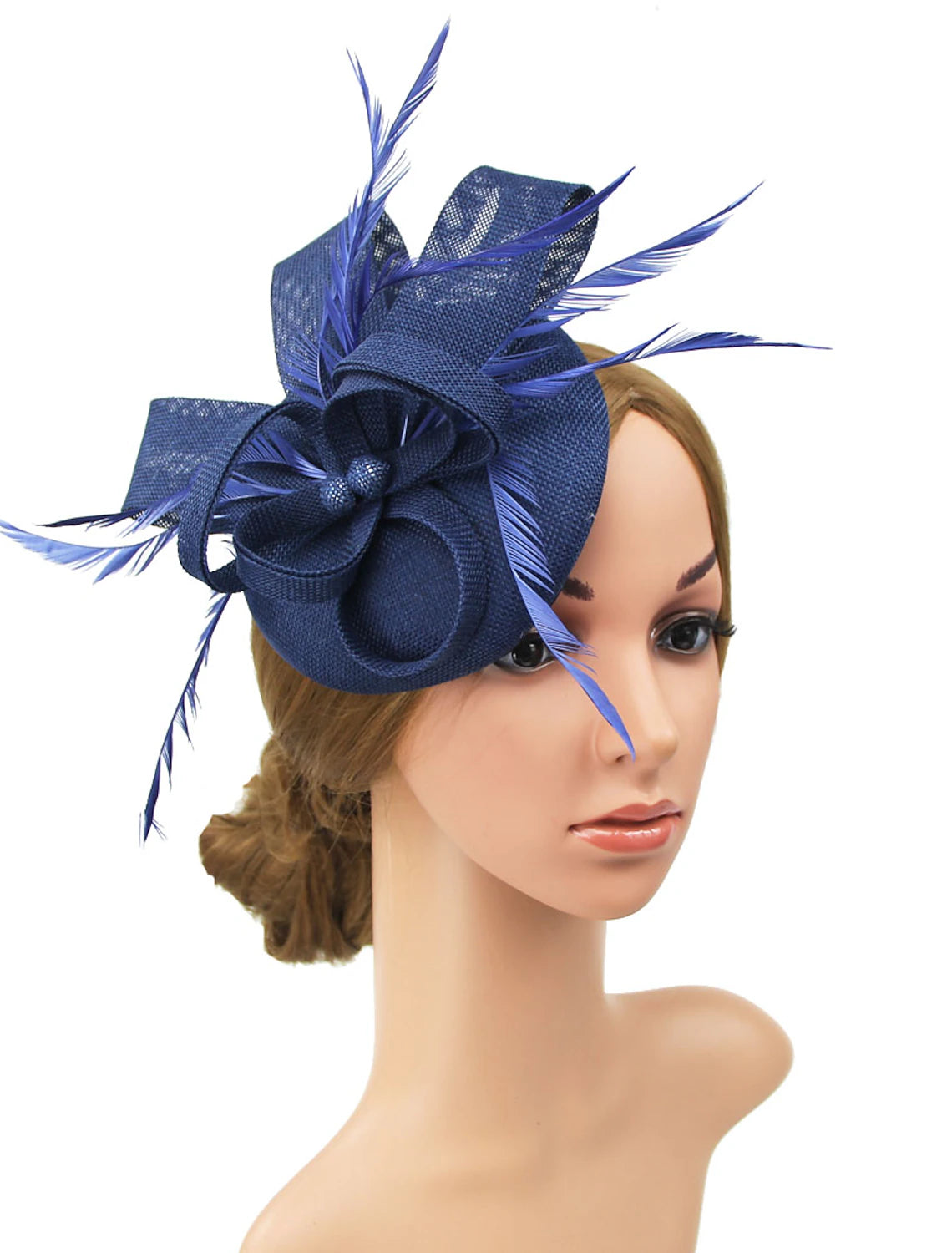 Wholesale Fascinators Kentucky Derby Hat Headwear Polyester / Polyamide Bucket Hat Pillbox Hat Holiday Melbourne Cup Cocktail Royal Astcot With Feather Appliques Headpiece Headwear
