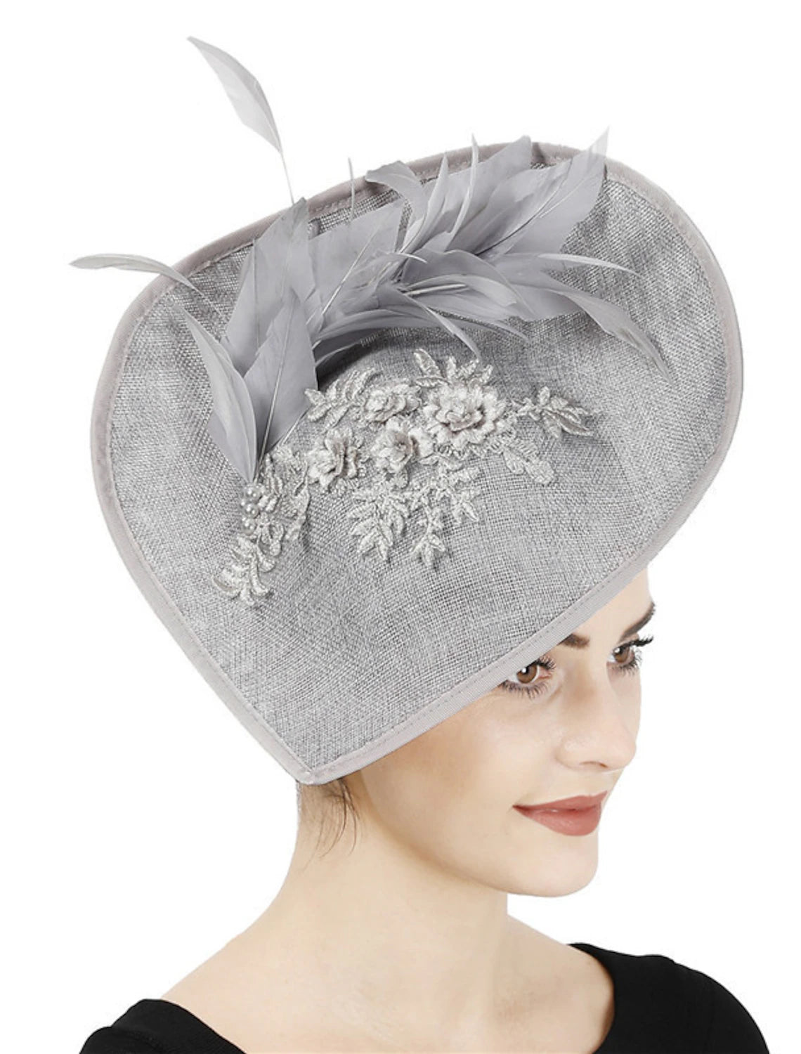 Wholesale Fascinators Hats Headpiece Sinamay Formal Wedding Kentucky Derby Horse Race Church Glam Retro Elegant With Feather Headpiece Headwear