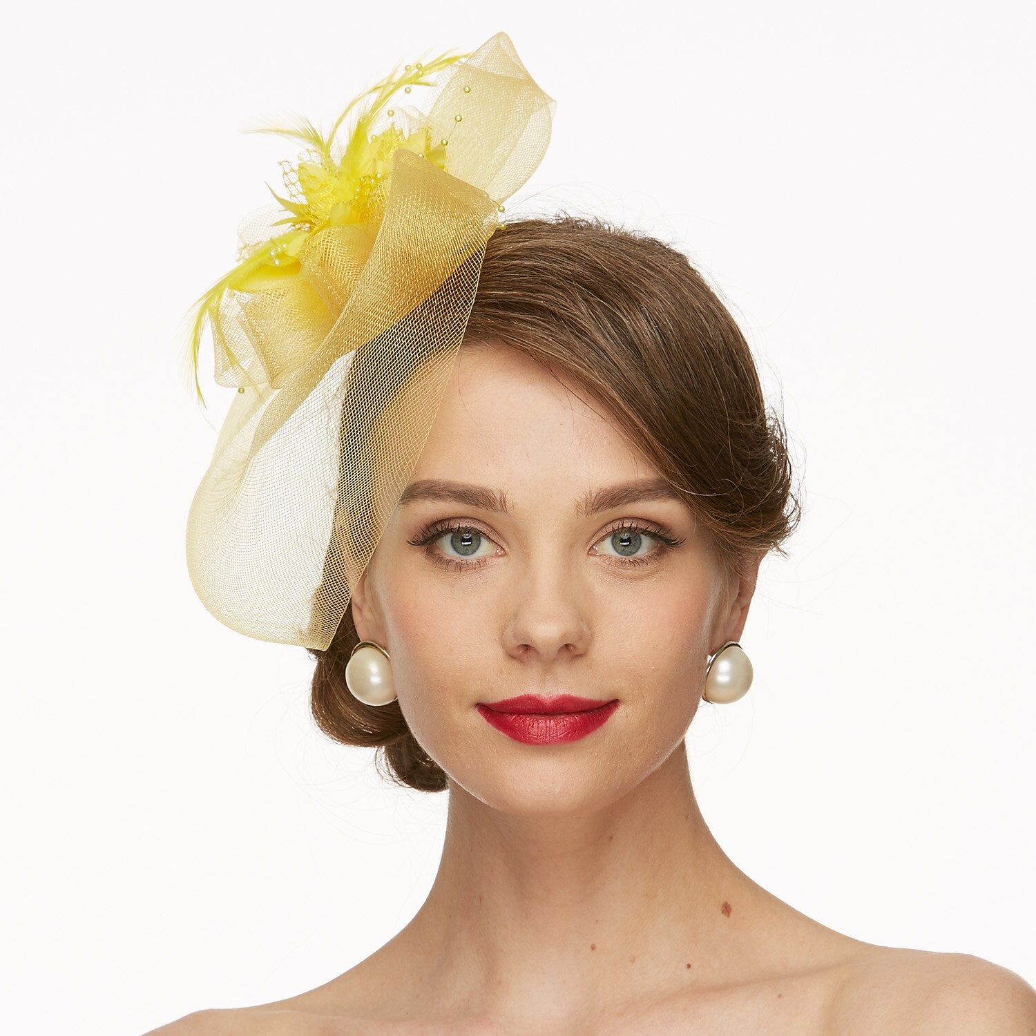 Wholesale Net Fascinators Kentucky Derby Hat/ Headwear with Floral 1PC Wedding / Special Occasion / Tea Party Headpiece
