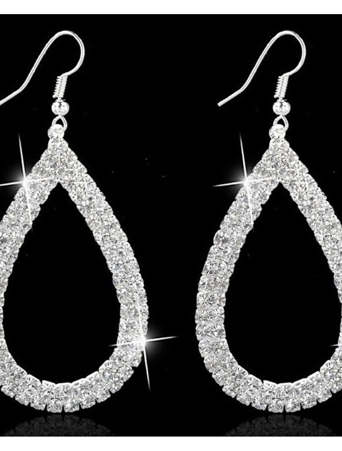 Wholesale Women's Crystal Drop Earrings Fine Jewelry Classic Precious Stylish Simple Earrings Jewelry Silver / Gold For Wedding Party 1 Pair