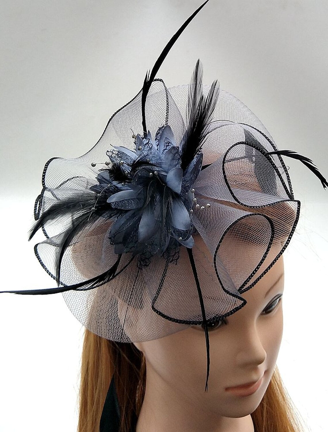 Wholesale Tulle / Feather / Net Fascinators Kentucky Derby Hat/ Headwear with Floral 1PC Wedding / Special Occasion / Horse Race Headpiece