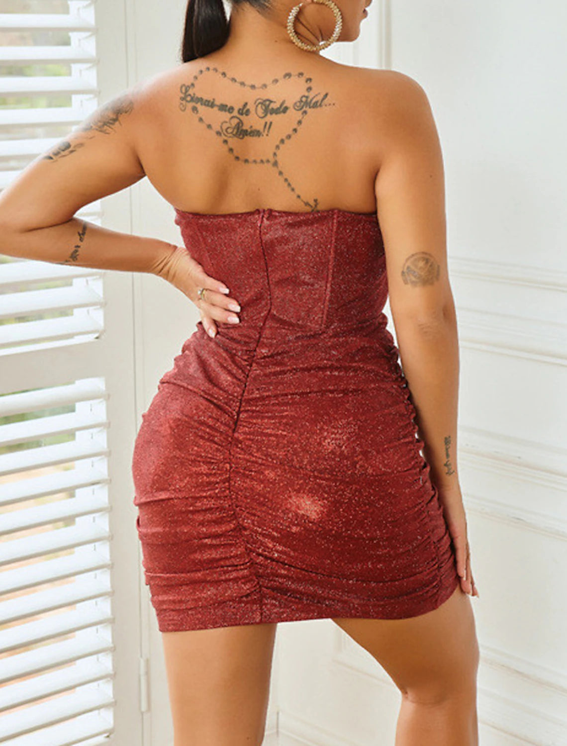 Wholesale Women's Gold Sequin Dress Gold Dress Party Dress Sparkly Dress Corset Dress Homecoming Dress Mini Dress Silver Black Wine Sleeveless Ruched Summer Spring Fall Cold Shoulder