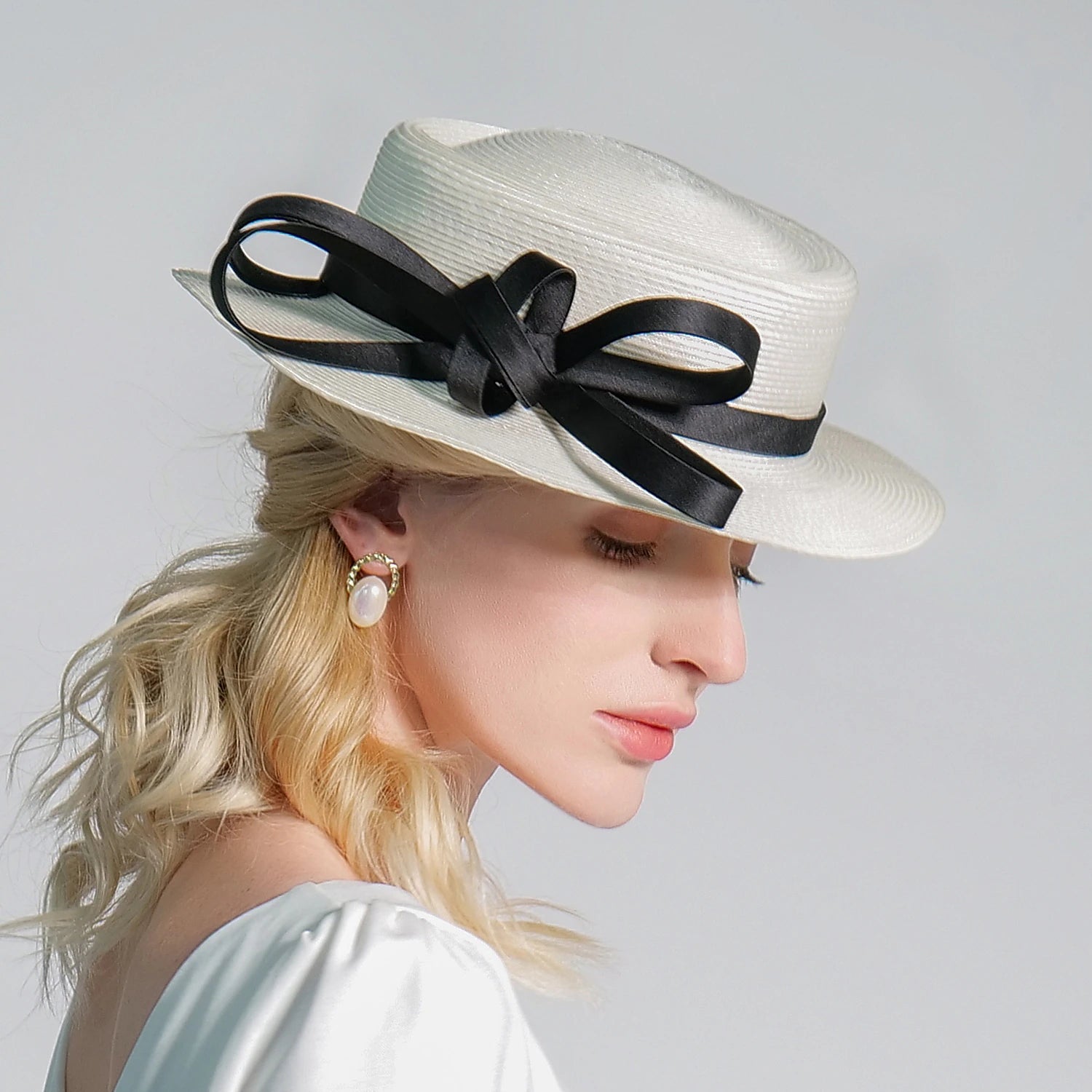 Wholesale Vintage Style Elegant Hats with Flower / Satin Bowknot 1pc Party / Evening / Casual Headpiece