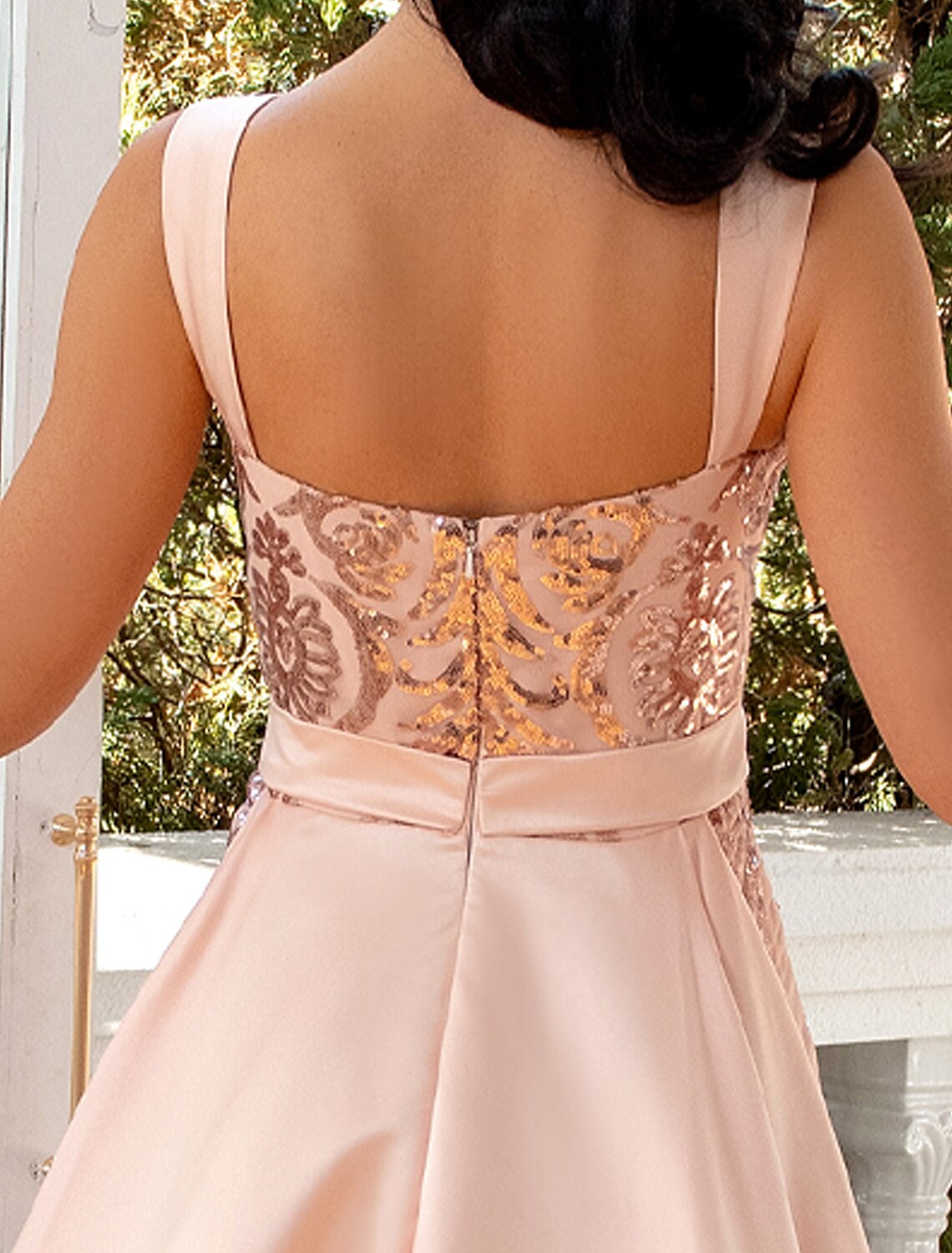 Wholesale  Mermaid / Trumpet Evening Gown Luxurious Dress Wedding Party Floor Length Sleeveless V Neck Detachable Satin with Sequin Slit