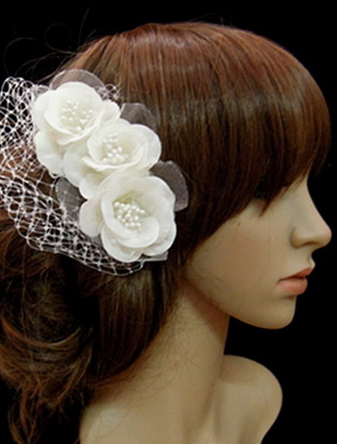 Wholesale Tulle / Crystal / Fabric Crown Tiaras / Fascinators / Flowers with 1 Piece Wedding / Special Occasion / Party / Evening Headpiece