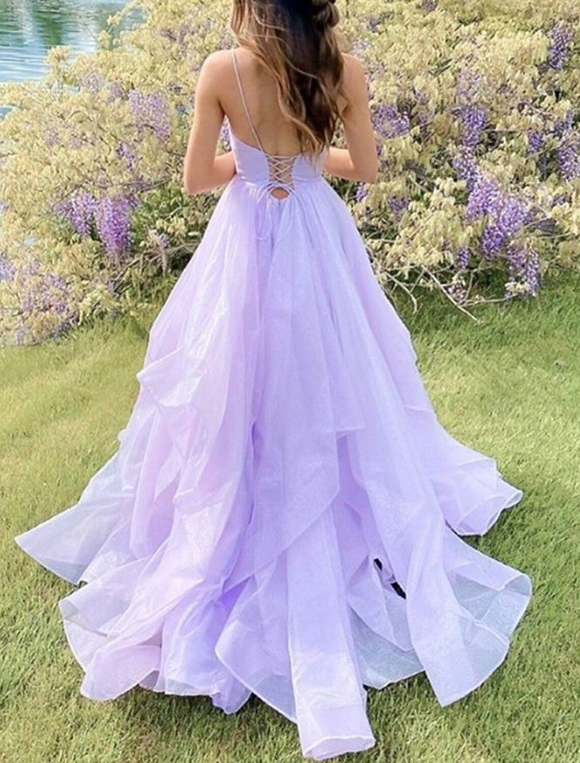 Wholesale  Ball Gown Prom Dresses Glittering Dress Wedding Party Birthday Court Train Sleeveless Spaghetti Strap Tulle Backless with Sequin Ruffles