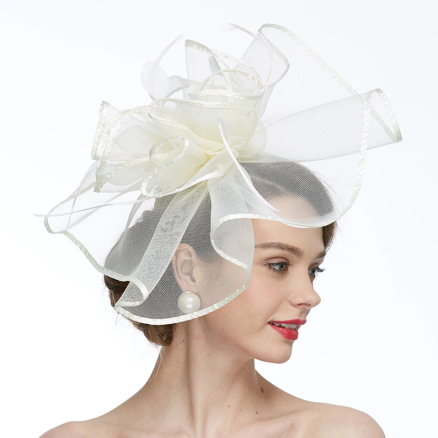 Wholesale Net Kentucky Derby Hat / Fascinators / Hats with 1 Piece Wedding / Special Occasion / Tea Party Headpiece