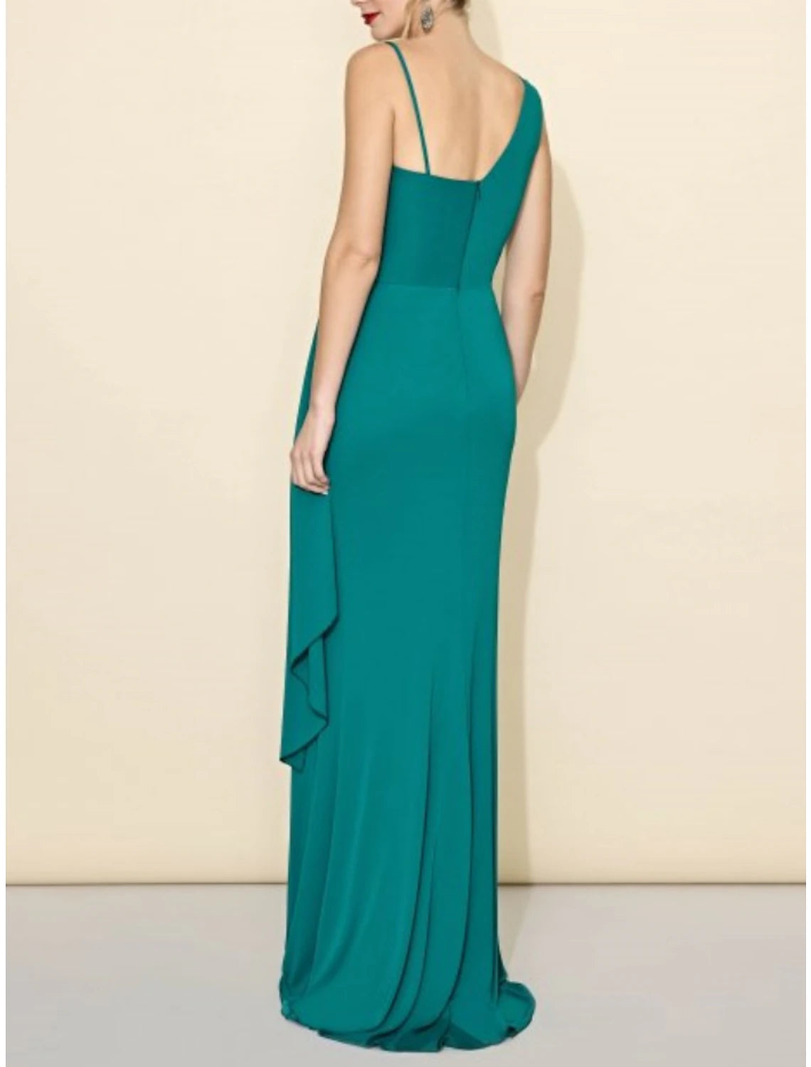 Wholesale A-Line Bridesmaid Dress V Neck Sleeveless Elegant Floor Length Chiffon with Split Front / Ruching