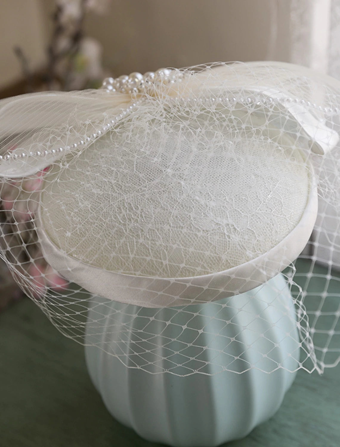 Wholesale Fascinators Kentucky Derby Hat Lace Bucket Hat Horse Race Ladies Day Melbourne Cup Elegant Lace With Imitation Pearl Bow(s) Headpiece Headwear