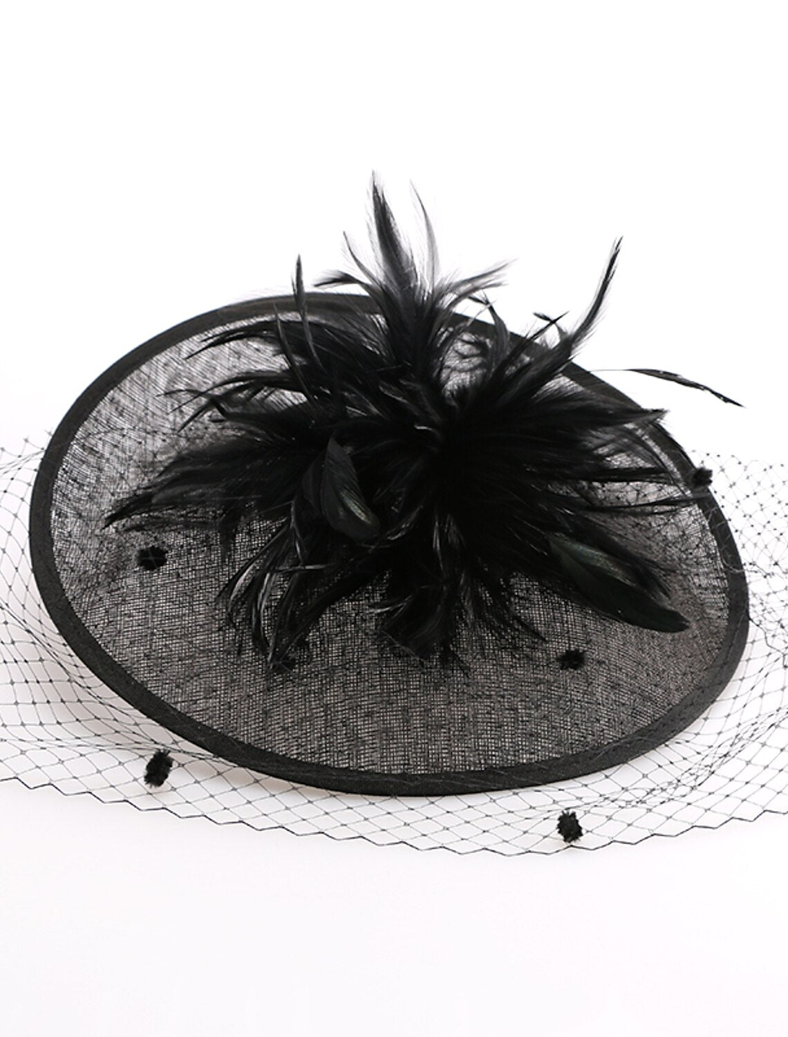 Wholesale Headbands Fascinators Kentucky Derby Hat 100% Linen Bucket Hat Saucer Hat Special Occasion Party / Evening Cocktail Royal Astcot With Feather Headpiece Headwear