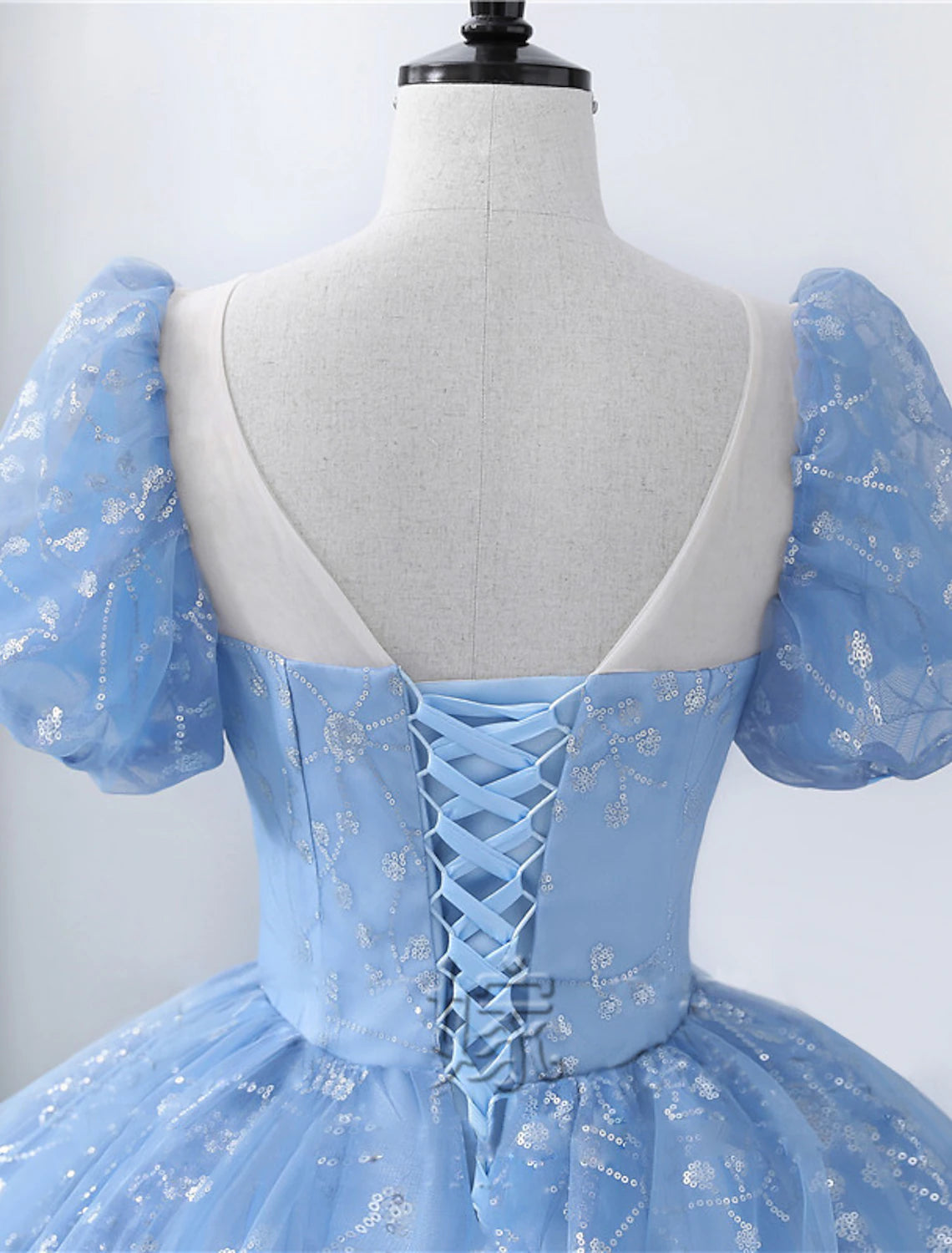 Wholesale Ball Gown Quinceanera Dresses Princess Dress Performance Sweet 16 Floor Length Short Sleeve Square Neck Polyester with Pearls Appliques