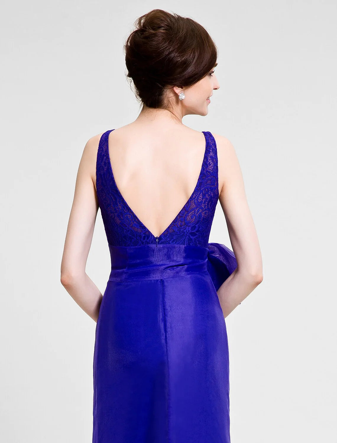 Wholesale Mermaid / Trumpet Mother of the Bride Dress Beautiful Back Bateau Neck Floor Length Sleeveless No with Lace