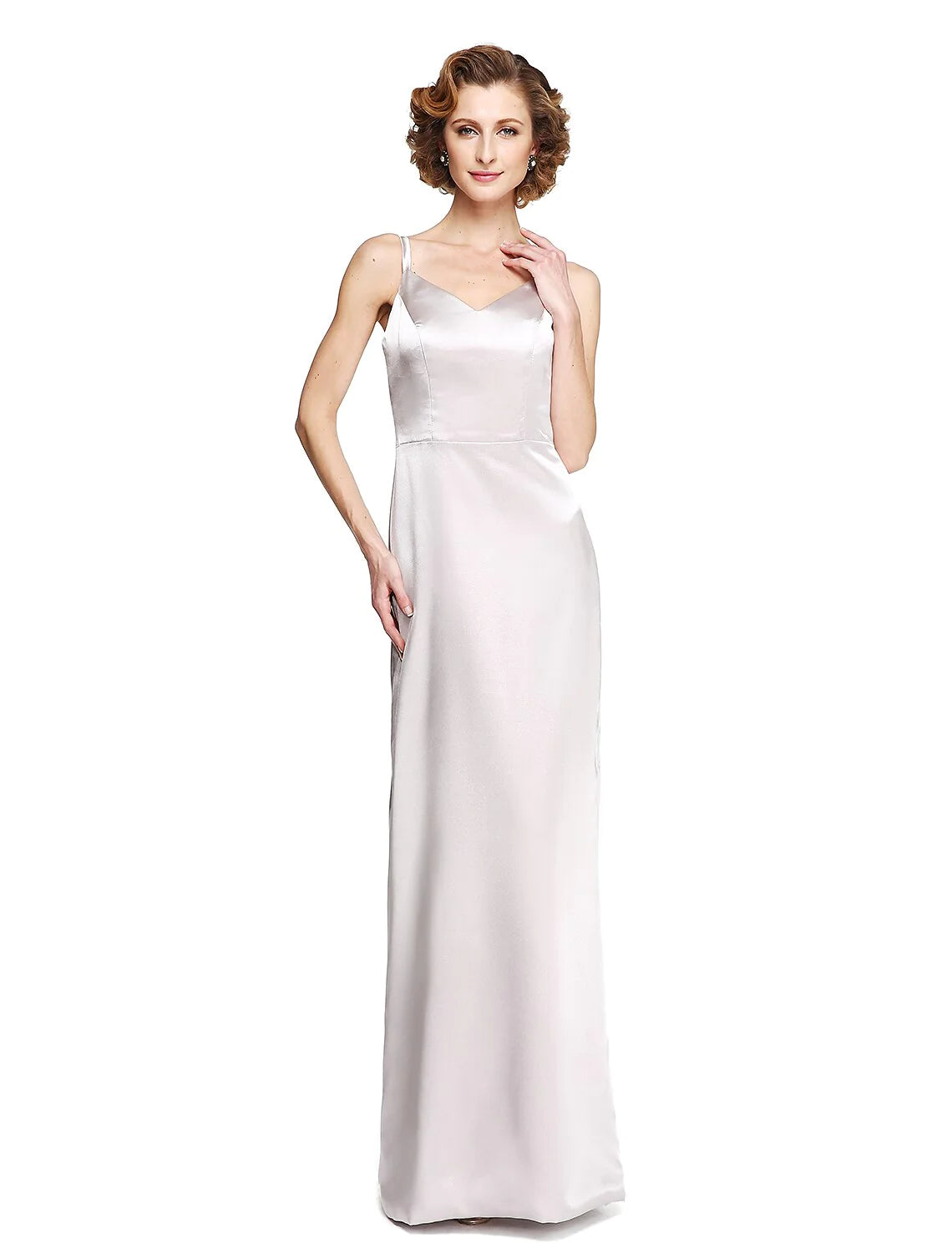 Wholesale Sheath / Column Mother of the Bride Dress Two Piece Spaghetti Strap Floor Length Stretch Satin Sleeveless yes with Pleats