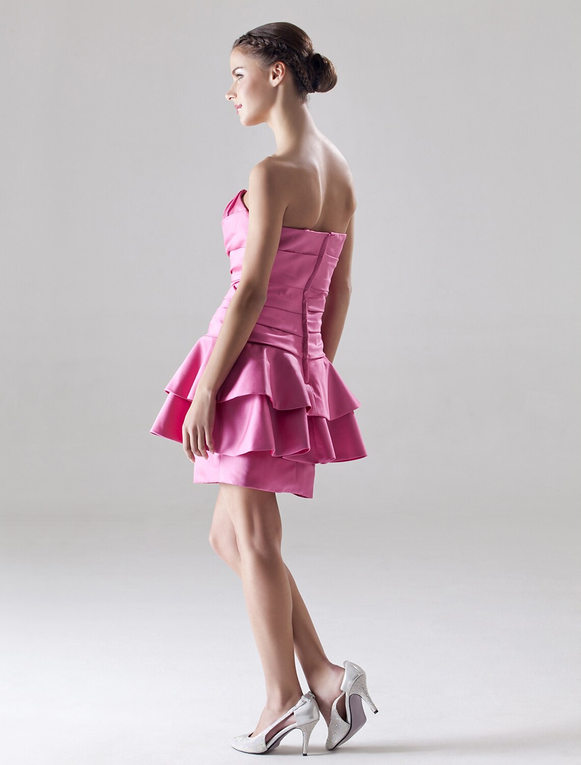 Wholesale A-Line Dress Homecoming Cocktail Party Short / Mini Sleeveless Sweetheart Satin with Side Draping