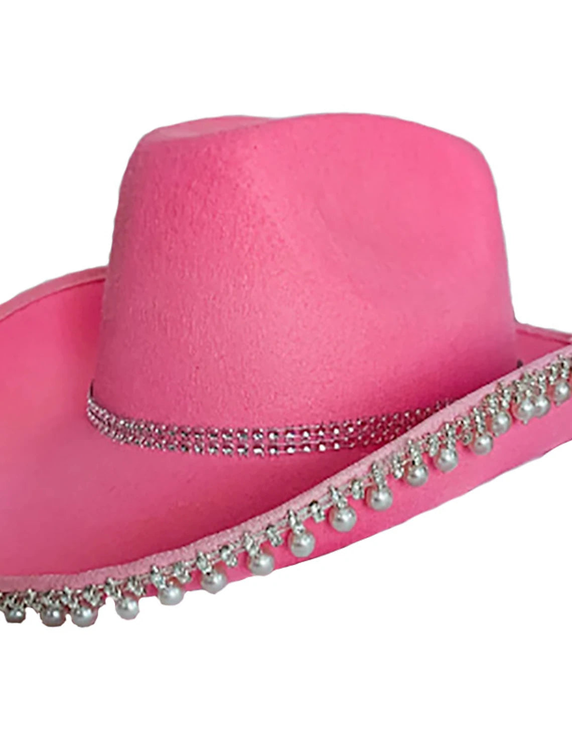 Wholesale Hats Fabric Bride Cowboy Hat Wedding Valentine's Day Cocktail Royal Astcot Fashion Wedding With Pearl Headpiece Headwear